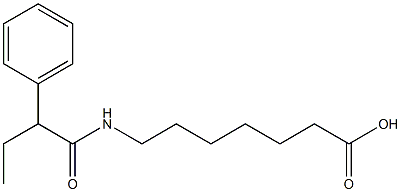 7-[(2-phenylbutanoyl)amino]heptanoic acid Struktur