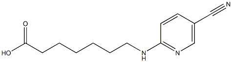 7-[(5-cyanopyridin-2-yl)amino]heptanoic acid Struktur