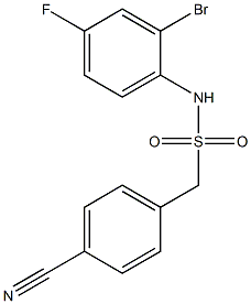 N-(2-bromo-4-fluorophenyl)-1-(4-cyanophenyl)methanesulfonamide Struktur