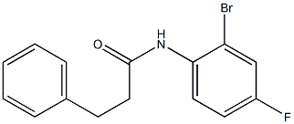 N-(2-bromo-4-fluorophenyl)-3-phenylpropanamide Struktur