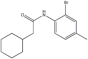 N-(2-bromo-4-methylphenyl)-2-cyclohexylacetamide Struktur