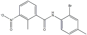 N-(2-bromo-4-methylphenyl)-2-methyl-3-nitrobenzamide Struktur