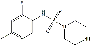 N-(2-bromo-4-methylphenyl)piperazine-1-sulfonamide Struktur