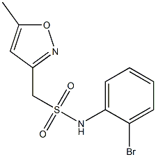 N-(2-bromophenyl)-1-(5-methyl-1,2-oxazol-3-yl)methanesulfonamide Struktur