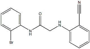 N-(2-bromophenyl)-2-[(2-cyanophenyl)amino]acetamide Struktur