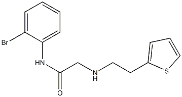 N-(2-bromophenyl)-2-{[2-(thiophen-2-yl)ethyl]amino}acetamide Struktur