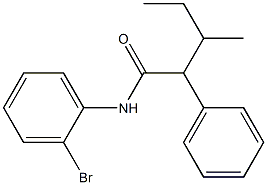 N-(2-bromophenyl)-3-methyl-2-phenylpentanamide Struktur