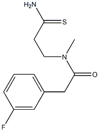 N-(2-carbamothioylethyl)-2-(3-fluorophenyl)-N-methylacetamide Struktur