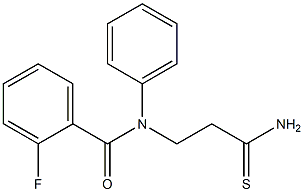 N-(2-carbamothioylethyl)-2-fluoro-N-phenylbenzamide Struktur