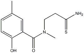 N-(2-carbamothioylethyl)-2-hydroxy-N,5-dimethylbenzamide Struktur