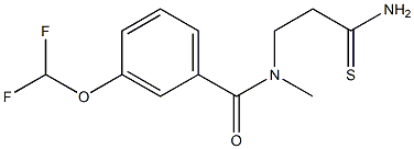 N-(2-carbamothioylethyl)-3-(difluoromethoxy)-N-methylbenzamide Struktur