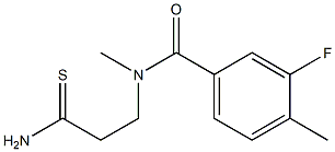 N-(2-carbamothioylethyl)-3-fluoro-N,4-dimethylbenzamide Struktur