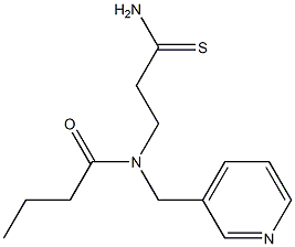 N-(2-carbamothioylethyl)-N-(pyridin-3-ylmethyl)butanamide Struktur