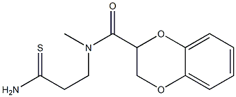 N-(2-carbamothioylethyl)-N-methyl-2,3-dihydro-1,4-benzodioxine-2-carboxamide Struktur