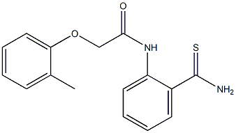 N-(2-carbamothioylphenyl)-2-(2-methylphenoxy)acetamide Struktur