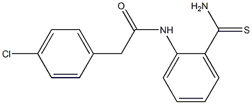 N-(2-carbamothioylphenyl)-2-(4-chlorophenyl)acetamide Struktur