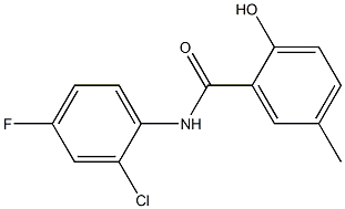 N-(2-chloro-4-fluorophenyl)-2-hydroxy-5-methylbenzamide Struktur