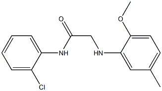 N-(2-chlorophenyl)-2-[(2-methoxy-5-methylphenyl)amino]acetamide Struktur