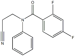 N-(2-cyanoethyl)-2,4-difluoro-N-phenylbenzamide Struktur