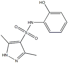 N-(2-hydroxyphenyl)-3,5-dimethyl-1H-pyrazole-4-sulfonamide Struktur