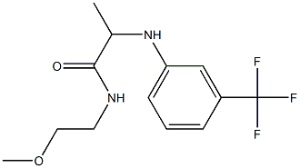 N-(2-methoxyethyl)-2-{[3-(trifluoromethyl)phenyl]amino}propanamide Struktur