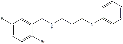 N-(3-{[(2-bromo-5-fluorophenyl)methyl]amino}propyl)-N-methylaniline Struktur