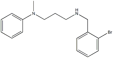 N-(3-{[(2-bromophenyl)methyl]amino}propyl)-N-methylaniline Struktur