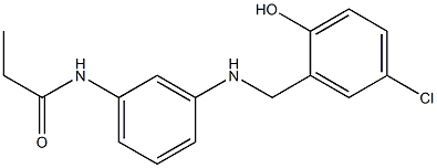 N-(3-{[(5-chloro-2-hydroxyphenyl)methyl]amino}phenyl)propanamide Struktur