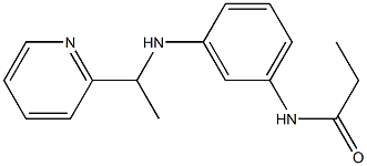 N-(3-{[1-(pyridin-2-yl)ethyl]amino}phenyl)propanamide Struktur