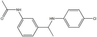 N-(3-{1-[(4-chlorophenyl)amino]ethyl}phenyl)acetamide Struktur