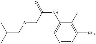 N-(3-amino-2-methylphenyl)-2-[(2-methylpropyl)sulfanyl]acetamide Struktur