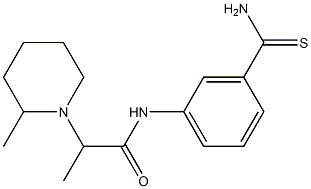 N-(3-carbamothioylphenyl)-2-(2-methylpiperidin-1-yl)propanamide Struktur