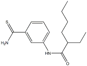 N-(3-carbamothioylphenyl)-2-ethylhexanamide Struktur