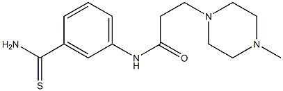 N-(3-carbamothioylphenyl)-3-(4-methylpiperazin-1-yl)propanamide Struktur