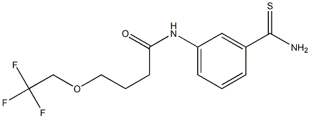 N-(3-carbamothioylphenyl)-4-(2,2,2-trifluoroethoxy)butanamide Struktur