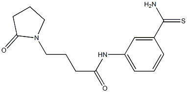 N-(3-carbamothioylphenyl)-4-(2-oxopyrrolidin-1-yl)butanamide Struktur