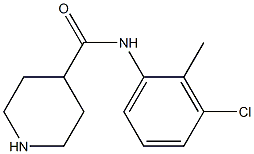 N-(3-chloro-2-methylphenyl)piperidine-4-carboxamide Struktur