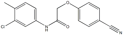 N-(3-chloro-4-methylphenyl)-2-(4-cyanophenoxy)acetamide Struktur