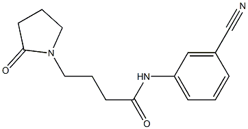 N-(3-cyanophenyl)-4-(2-oxopyrrolidin-1-yl)butanamide Struktur