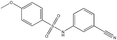 N-(3-cyanophenyl)-4-methoxybenzene-1-sulfonamide Struktur