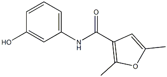 N-(3-hydroxyphenyl)-2,5-dimethylfuran-3-carboxamide Struktur