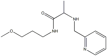 N-(3-methoxypropyl)-2-[(pyridin-2-ylmethyl)amino]propanamide Struktur