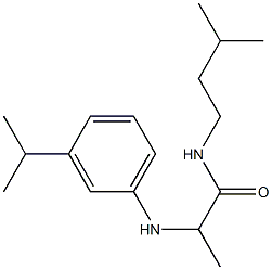 N-(3-methylbutyl)-2-{[3-(propan-2-yl)phenyl]amino}propanamide Struktur