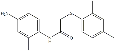 N-(4-amino-2-methylphenyl)-2-[(2,4-dimethylphenyl)sulfanyl]acetamide Struktur