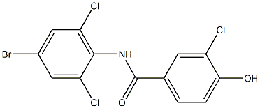 N-(4-bromo-2,6-dichlorophenyl)-3-chloro-4-hydroxybenzamide Struktur