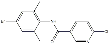 N-(4-bromo-2,6-dimethylphenyl)-6-chloropyridine-3-carboxamide Struktur