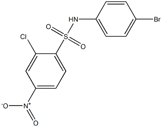 N-(4-bromophenyl)-2-chloro-4-nitrobenzene-1-sulfonamide Struktur