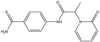 N-(4-carbamothioylphenyl)-2-(2-oxo-1,2-dihydropyridin-1-yl)propanamide Struktur