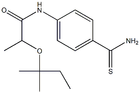 N-(4-carbamothioylphenyl)-2-[(2-methylbutan-2-yl)oxy]propanamide Struktur