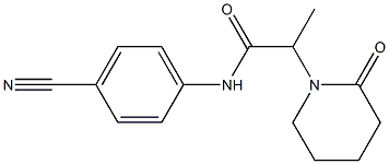 N-(4-cyanophenyl)-2-(2-oxopiperidin-1-yl)propanamide Struktur